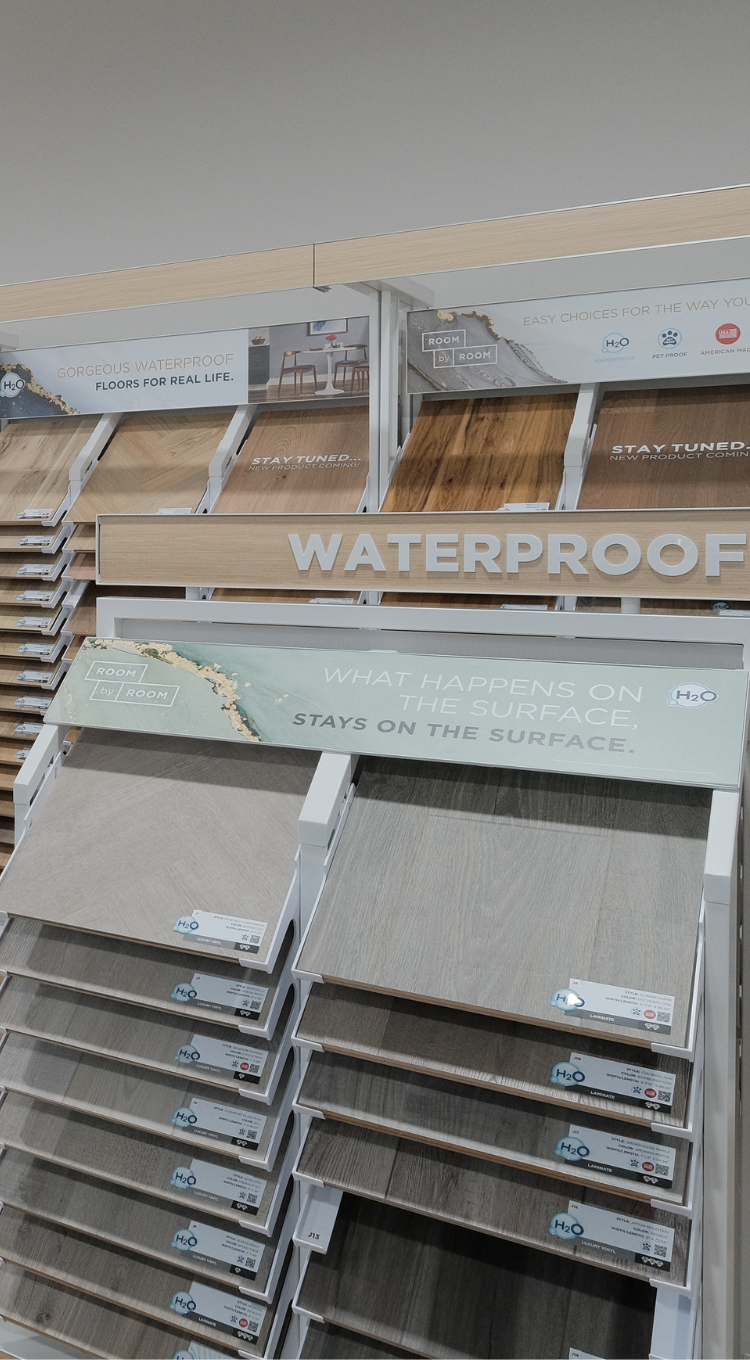 Wood flooring displays in Albany, OR